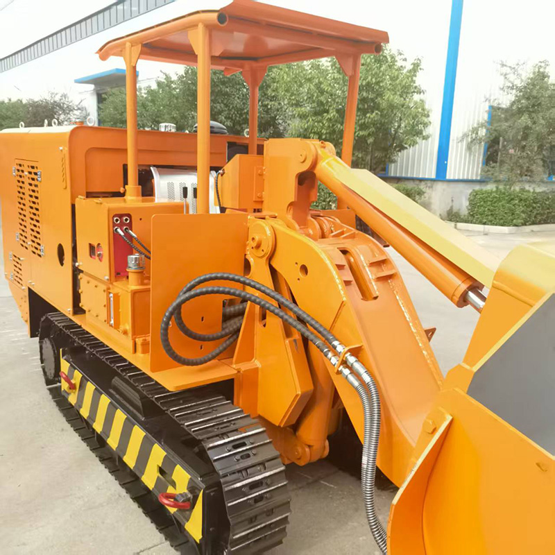 Carregador de rochas de grande porte com descarga lateral