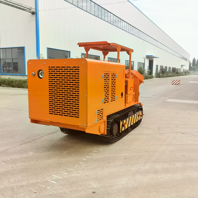 Carregador de rochas com descarga lateral de 100