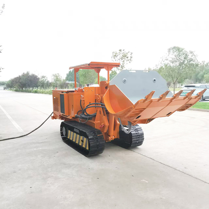 Carregador de rochas de descarga lateral para mineração