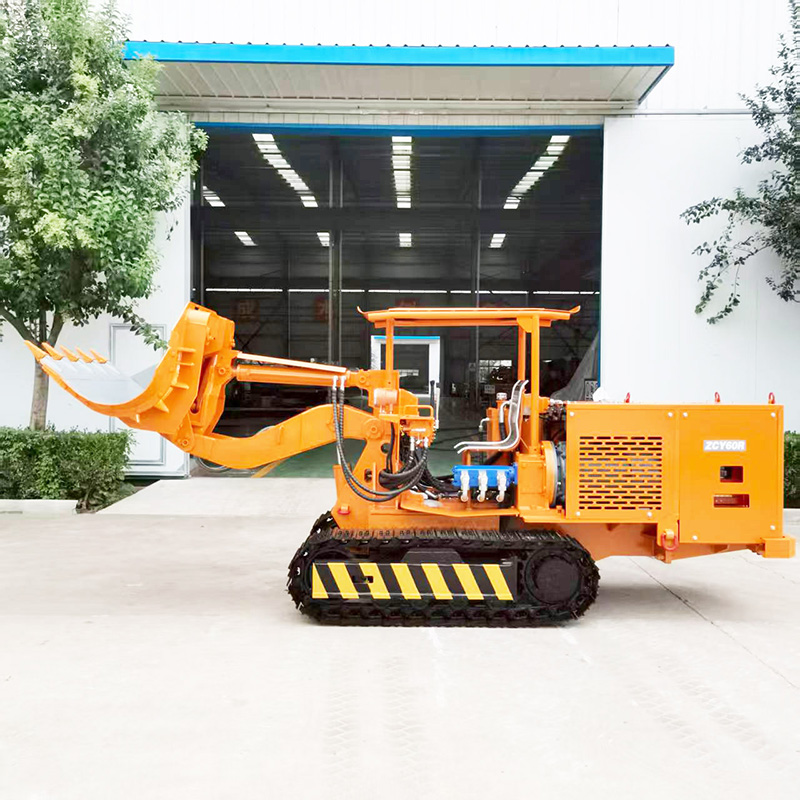 Carregadora de rochas de descarga lateral grande