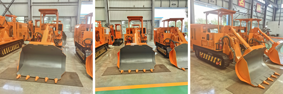 Chargeuse de roches à déversement latéral