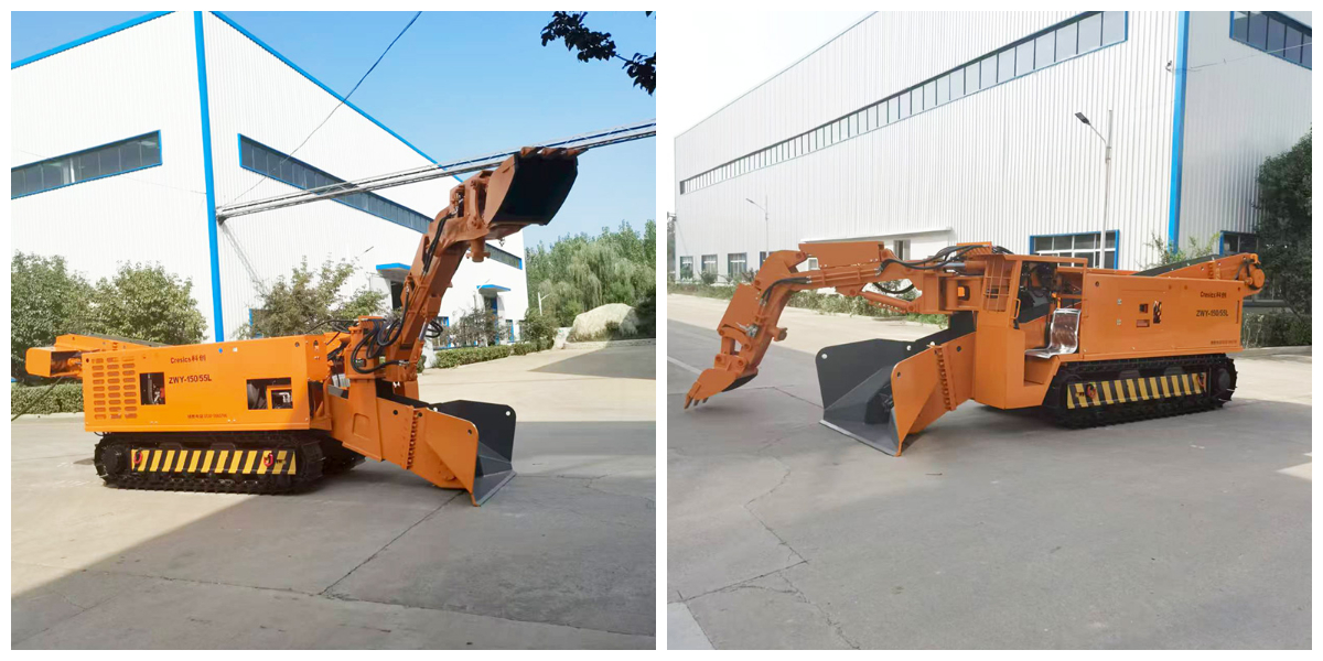 Carregador de entulho de grande inclinação. jpg